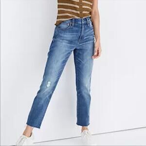 Madewell The High-Rise Slim Crop Boyjean: Knee-Rip Edition 28